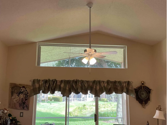 Ceiling Fan on Vaulted Ceiling — Boynton Beach